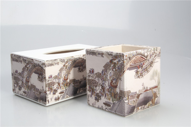 尚多皮具家具飾品首推:清明上河圖紙巾盒 尚多皮具家具飾品首推:清明上河圖紙巾盒