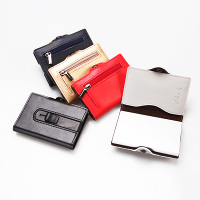 自动开关皮具名片包,创意名片包
